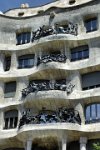 Views of the Casa Mila La Pedrera also designed by Antonio Gaudi