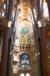 Interior views of the Basilica de La Sagrad Famila