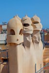 On the roof of the Casa Mila La Pedrera