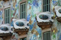 Facade detail of the Casa Batllo