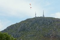 On the road to Palma. Paragliders over the mountains