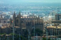 The Cathederal of Mallorca, also known as the Cathederal of the Eucharist, as seen from the castle walls