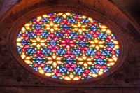 Rose window in part of the Cathederal nave