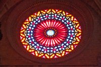 Rose window over the main entrance