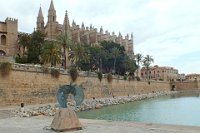 A view of the Cathederal from the former harbor which was filled in