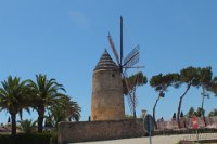 A typical windmill found on the island of Mallorca