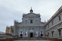 Side entrance of the Almudena Cathedral in Madrid