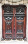 Intricately carved doors like this can be found in many of the side streets in Madrid