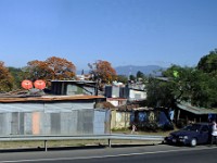 Driving through the countryside outside San Jose