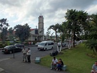 The town of La Fortuna near the Arenal volcano