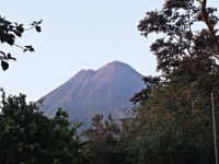 The Arenal volcano seem from our patio in the morning