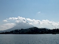 Lake Arenal is a natural lake but was made 3x larger with the construction of a hydroelectric dam in 1979