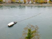 A cable passenger ferry across the Rhine