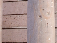 Bullet holes in the Riquewihr town hall from WW2