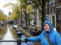 Mary Anne overlooking a canal in Amsterdam