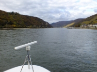 Beginning the cruise through the Rhine Gorge where most of the castles are located