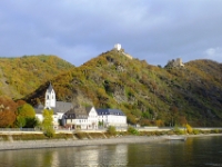 Part of Kampbornhofen below Castle Liebenstein and Castle Sterrenberg